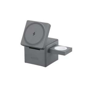 Anker 3-in-1 Cube with MagSafe 1 Wireless Charger, Y1811KA1 – Gray