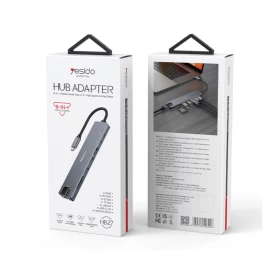 HB27 8 IN 1 USB C HUB | PD 100W For Laptop Tablet Mobile Phone Support